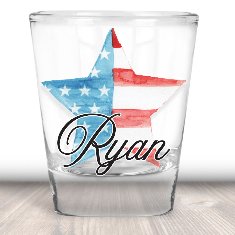 4th of July Bow and Stars Shot Glasses