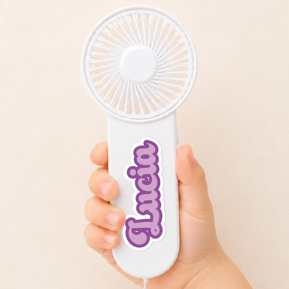 Bubble Script Mini Fan