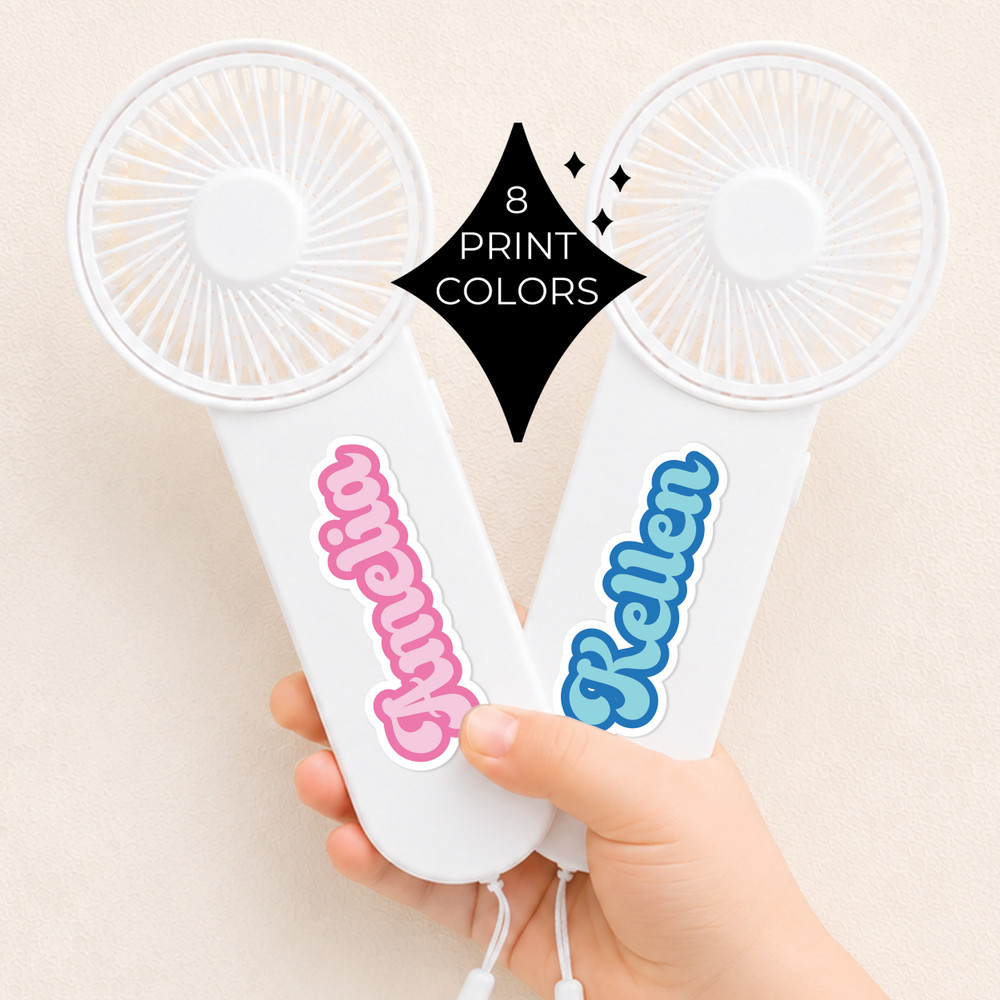 Bubble Script Mini Fan