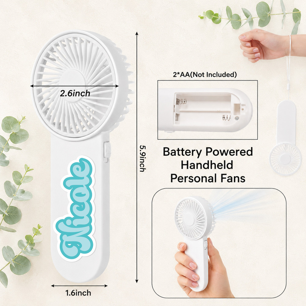 Bubble Script Mini Fan
