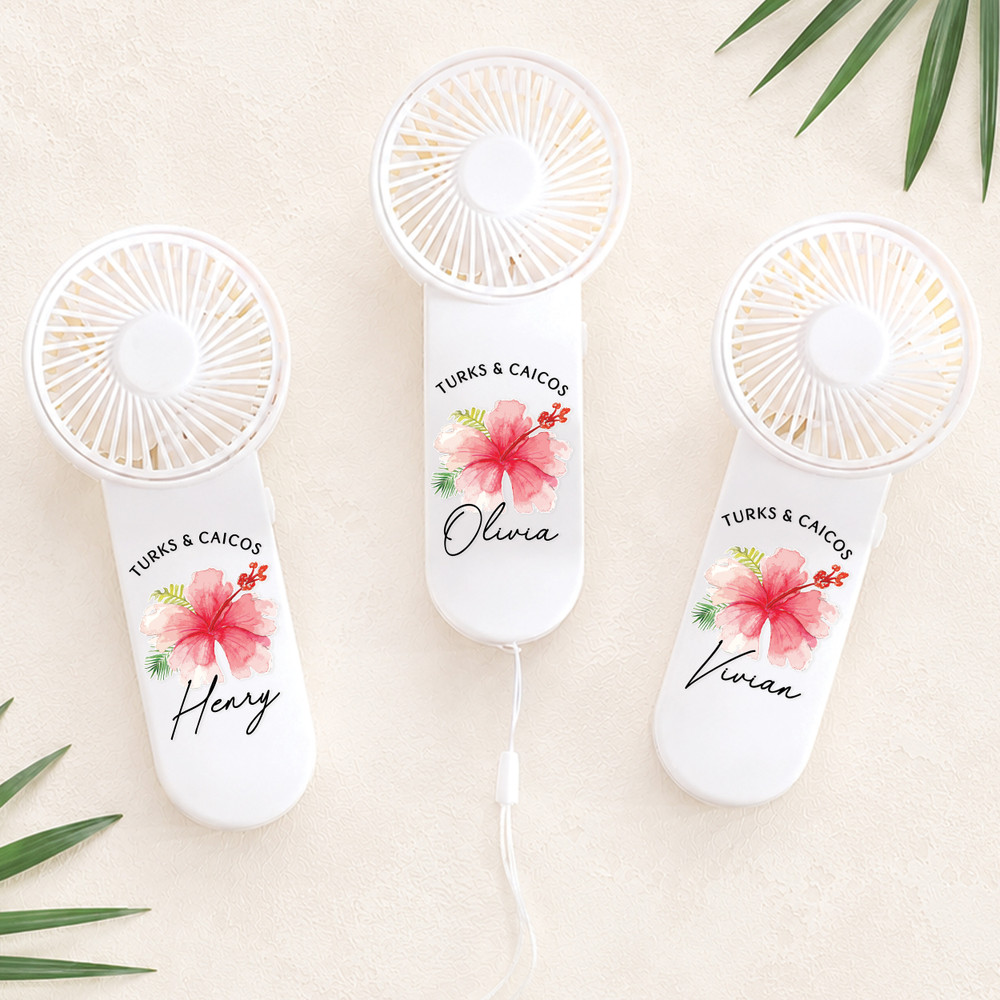 Hibiscus Flower Mini Fan