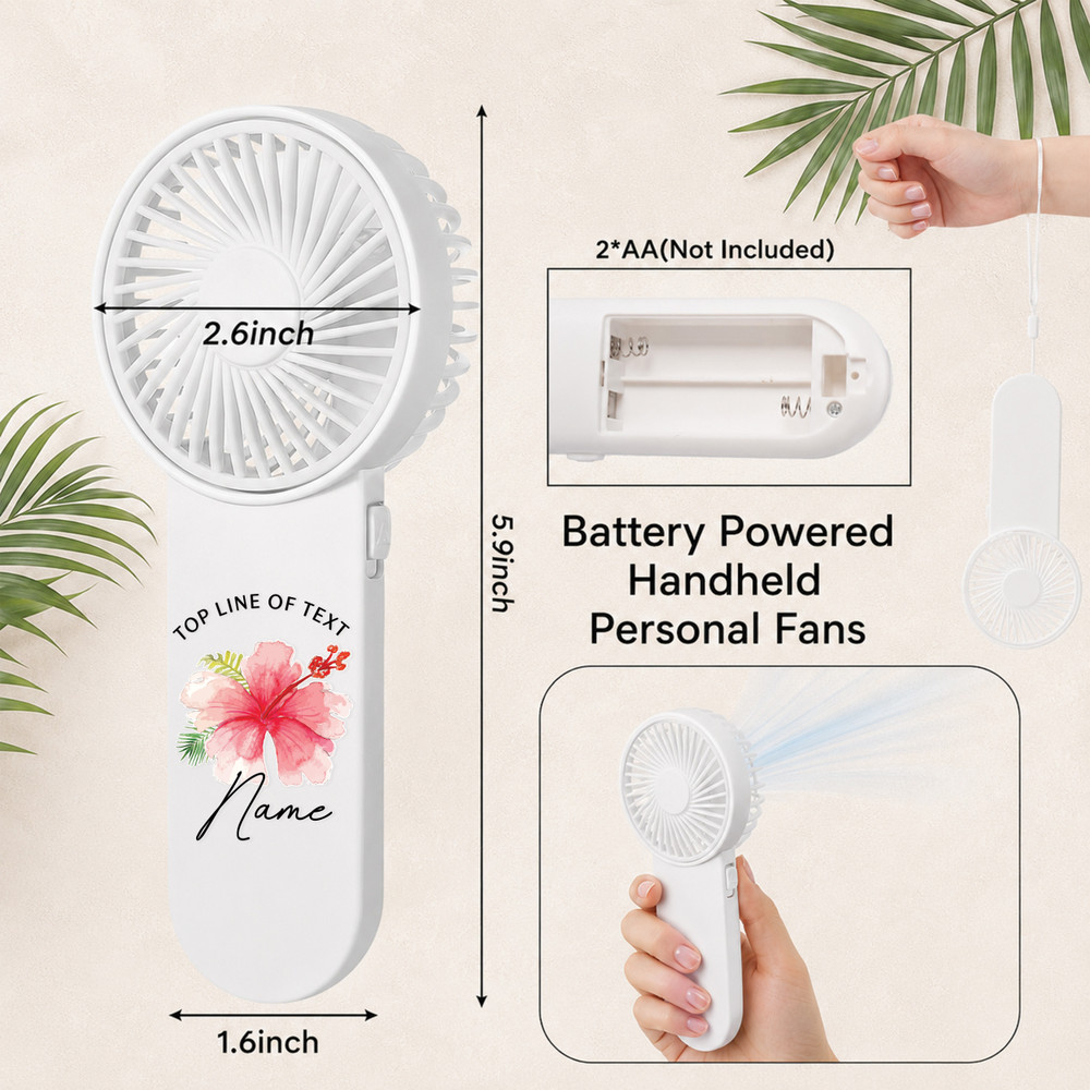 Hibiscus Flower Mini Fan