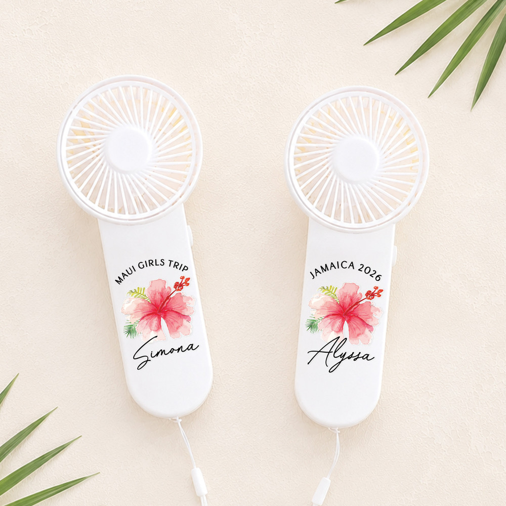Hibiscus Flower Mini Fan