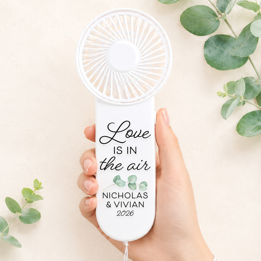 Eucalyptus Wedding Mini Fan