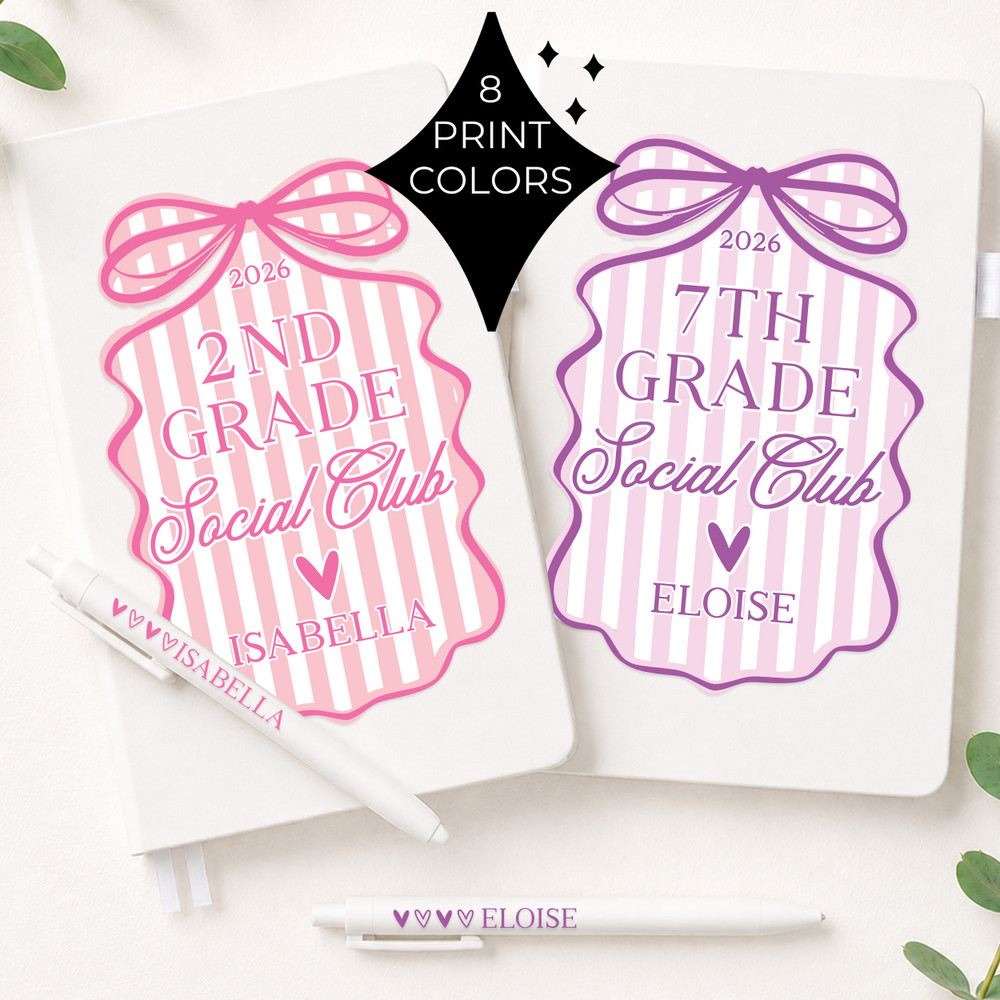 Grade School Social Club Notebook