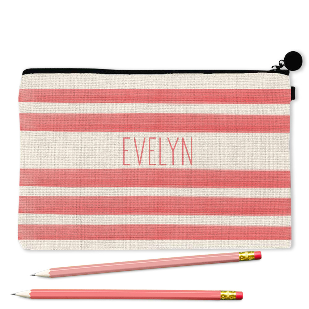 Watercolor Stripe Pencil Cases