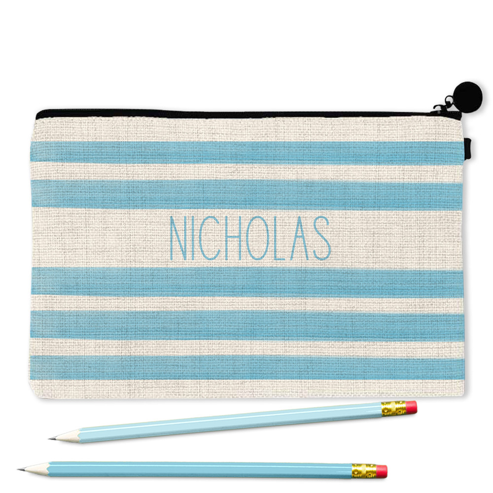 Watercolor Stripe Pencil Cases
