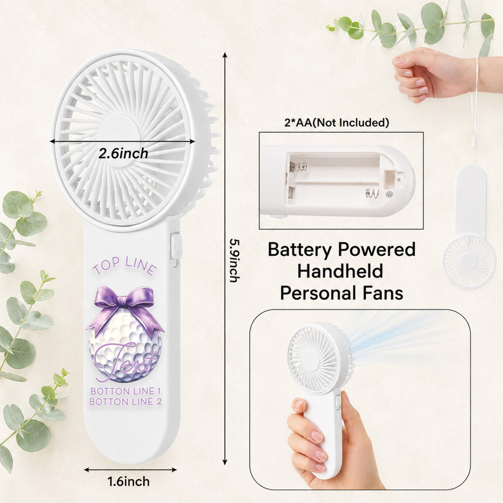 Bow Golf Ball Mini Fan