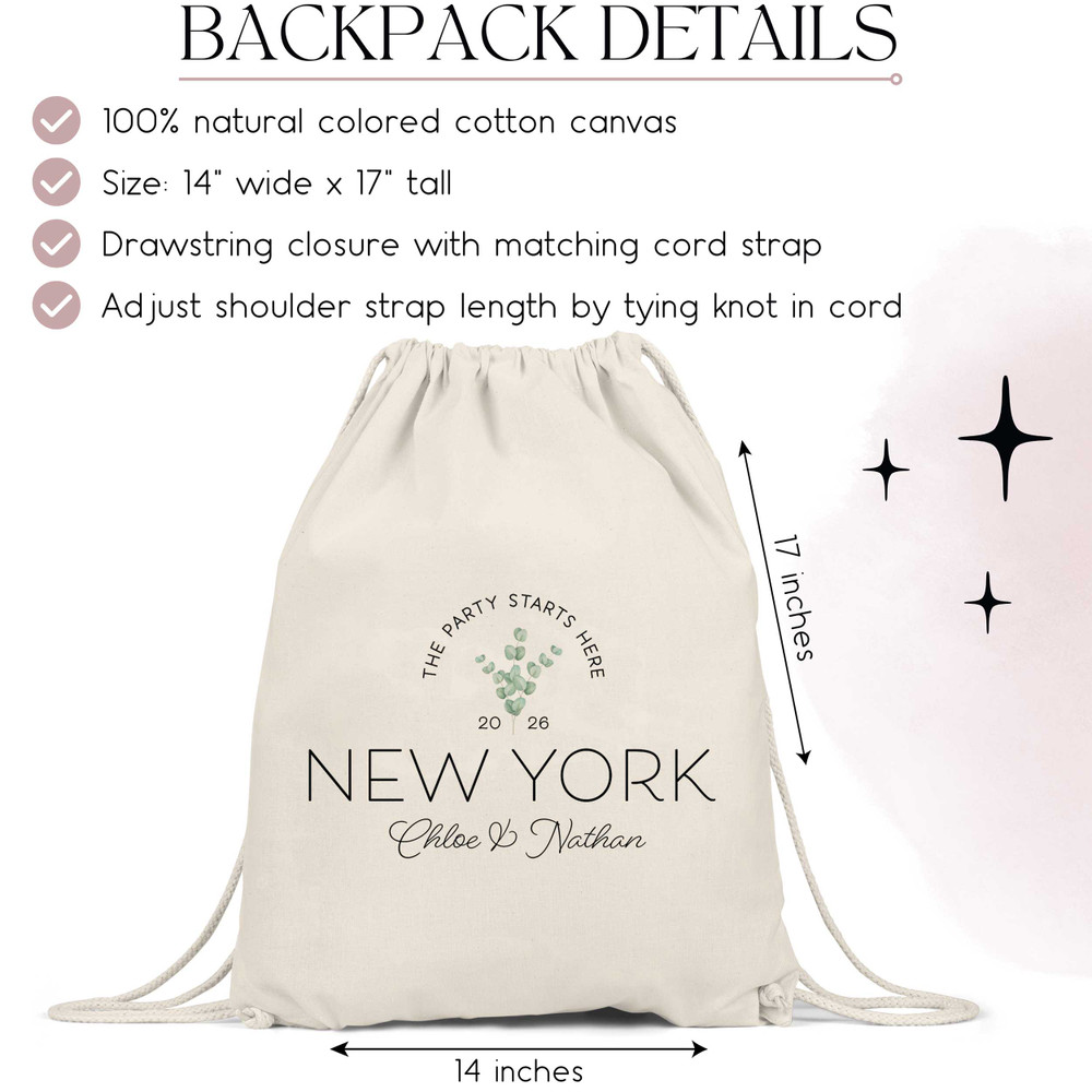 Eucalyptus Welcome Tote + Favor Bags