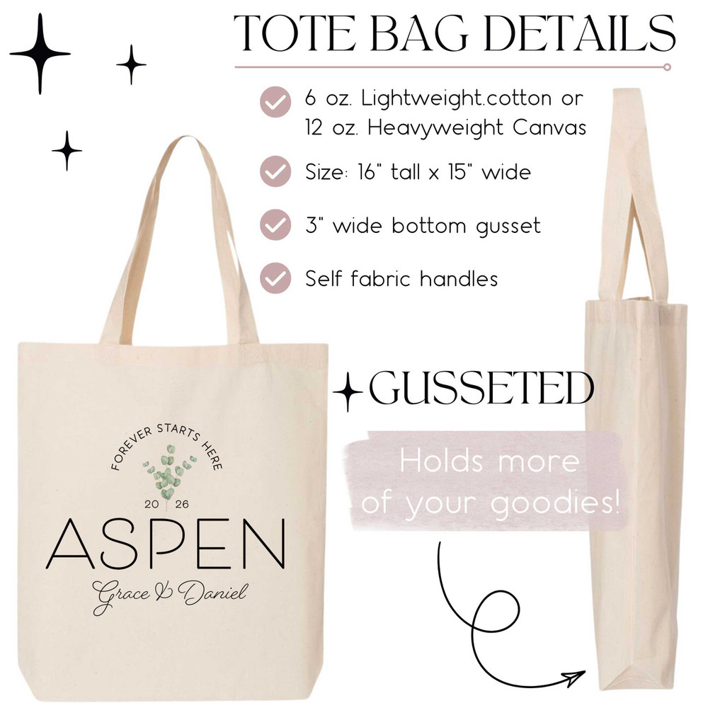 Eucalyptus Welcome Tote + Favor Bags