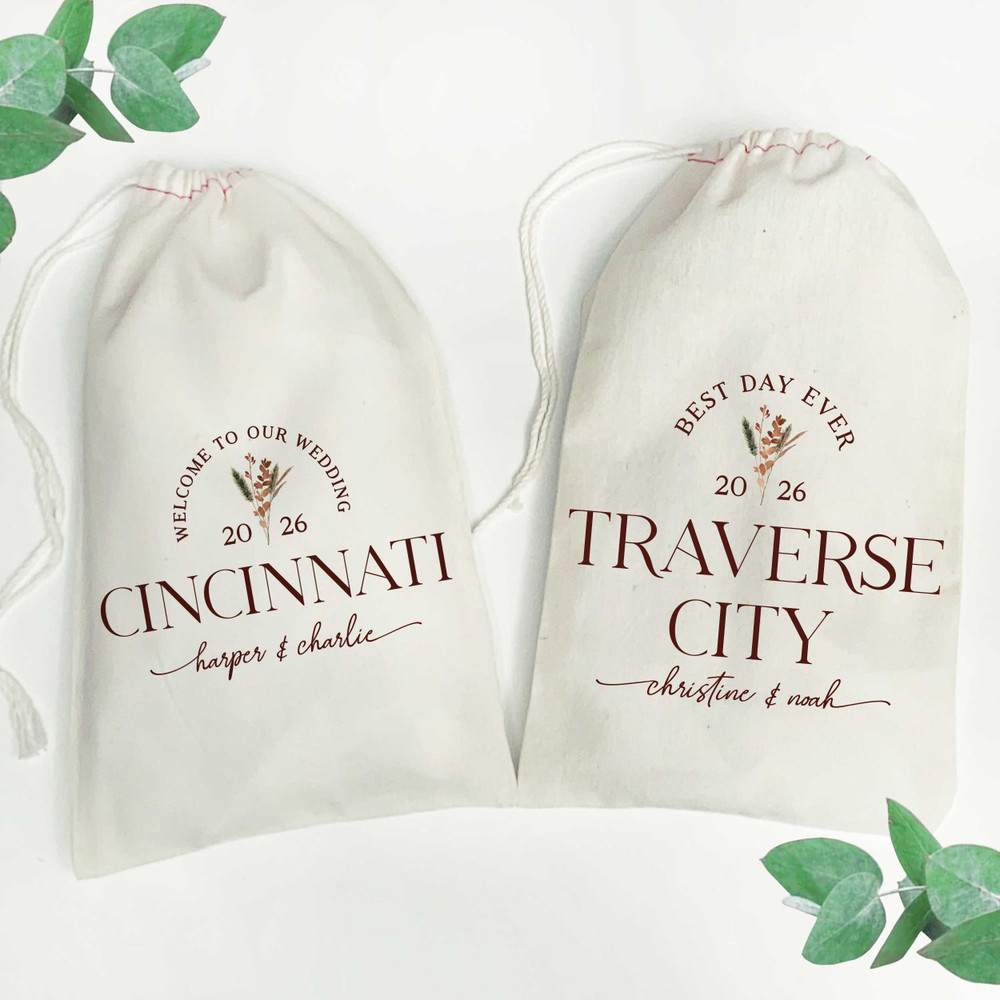 Fall Foliage Welcome Tote + Favor Bags
