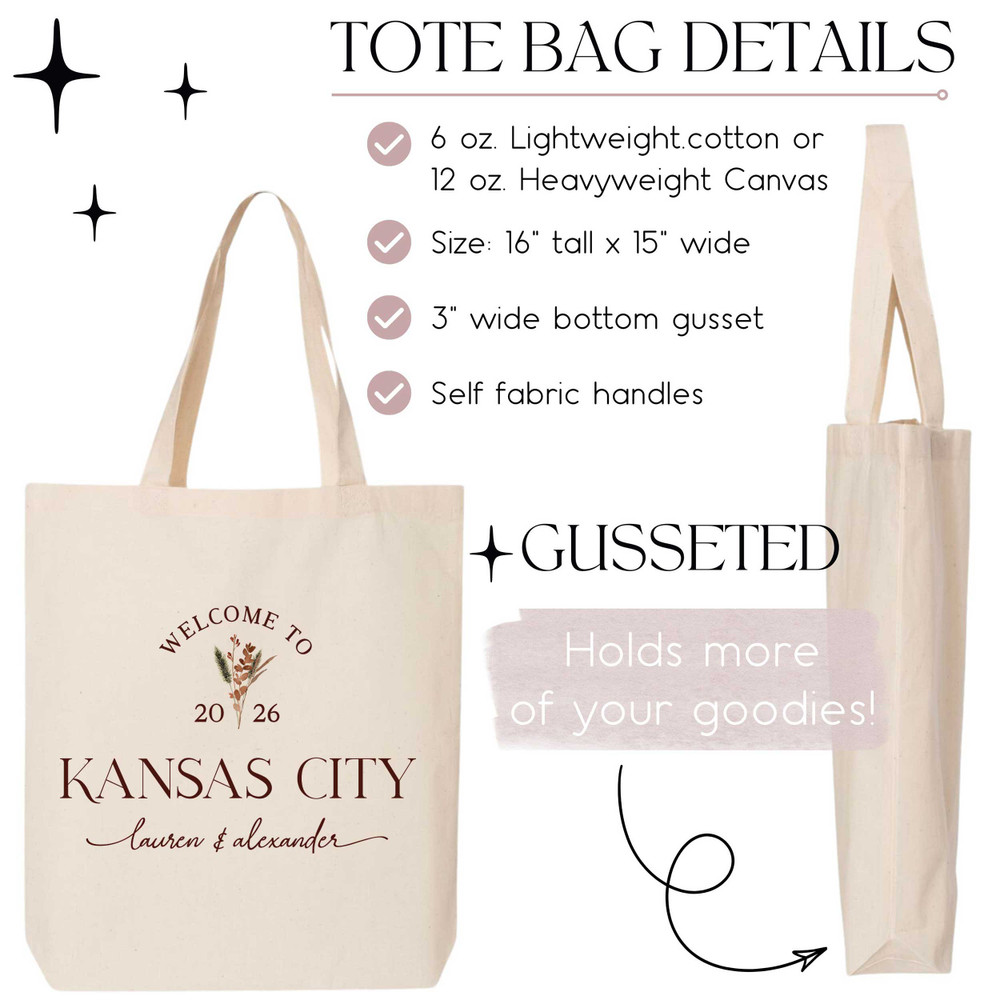 Fall Foliage Welcome Tote + Favor Bags