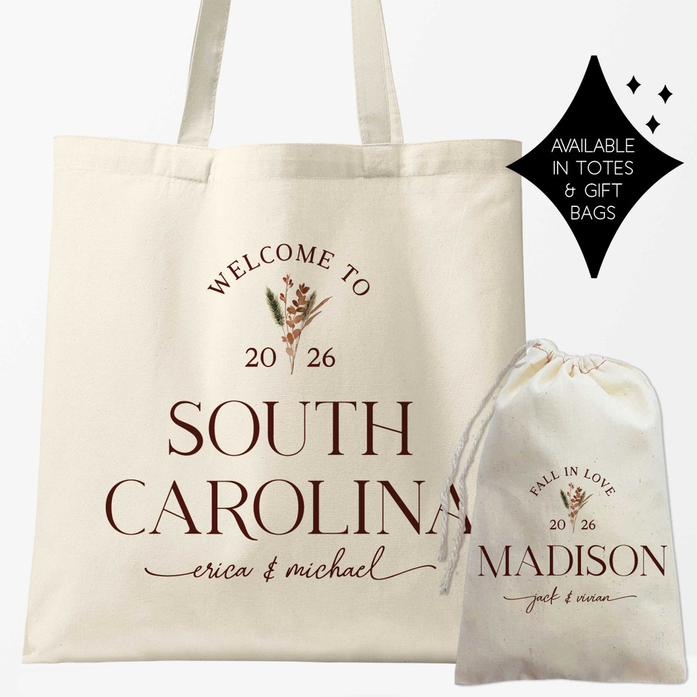 Fall Foliage Welcome Tote + Favor Bags