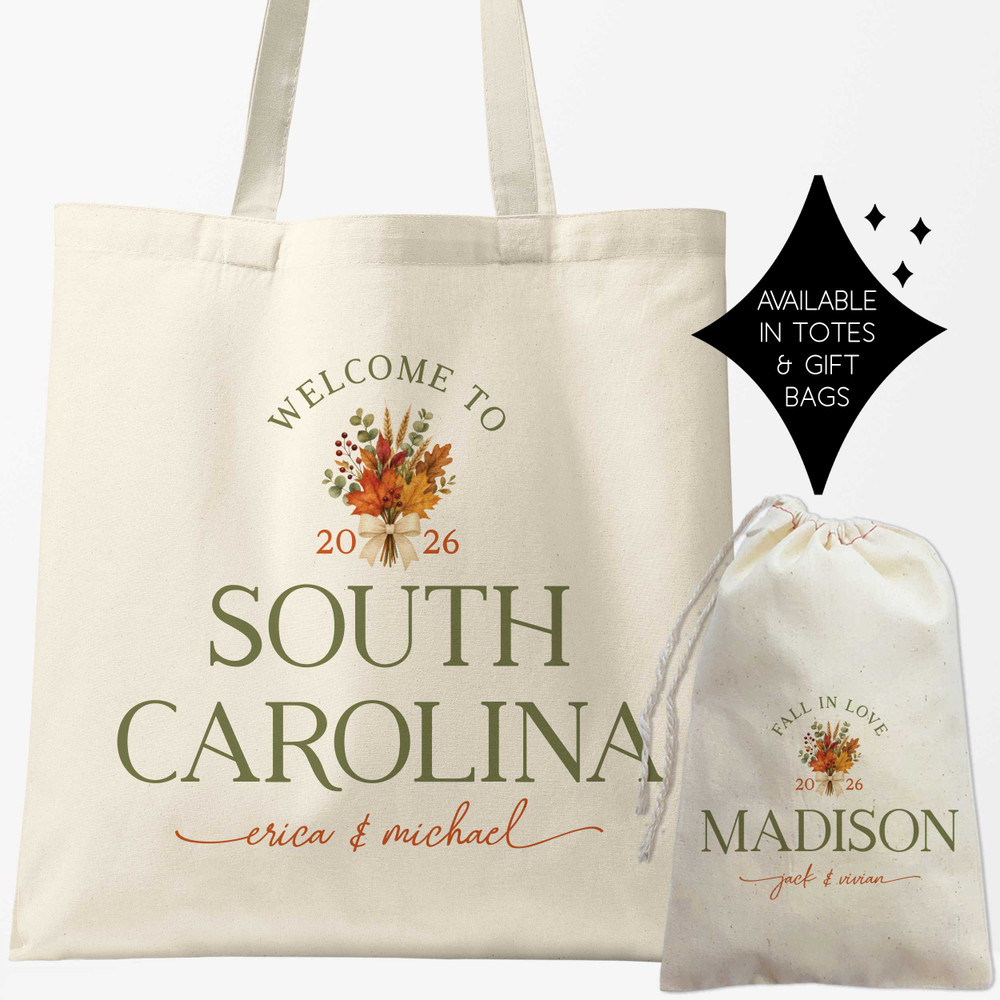 Fall Foliage Welcome Tote + Favor Bags