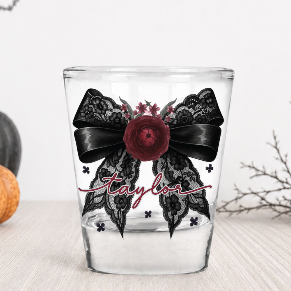 Goth Lace Bow Shot Glasses