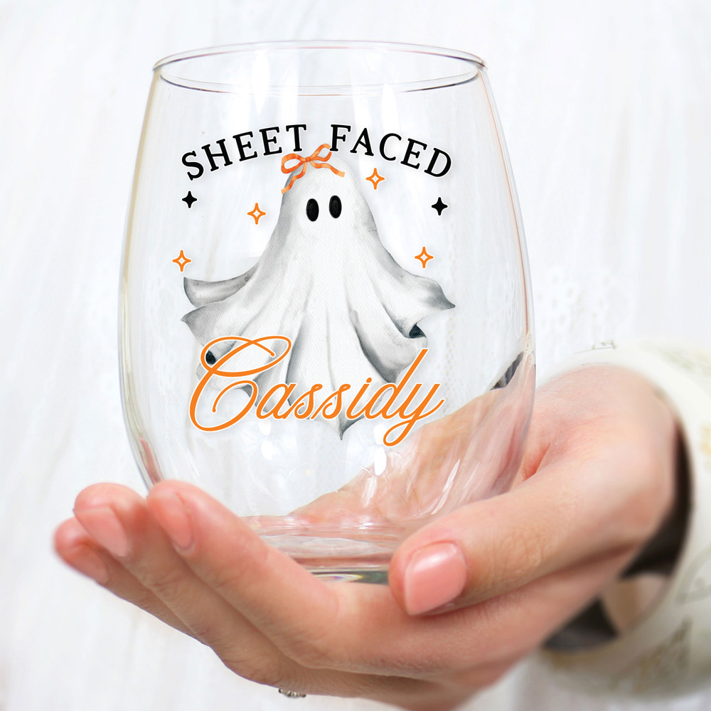 Sheet Faced Ghost Shatterproof Wine Glass