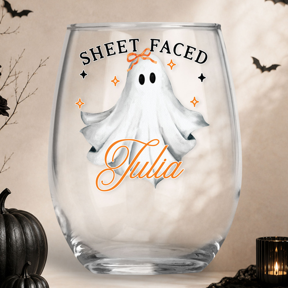 Sheet Faced Ghost Shatterproof Wine Glass