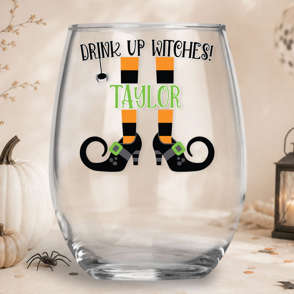 Drink Up Witches Feet Shatterproof Wine Glass