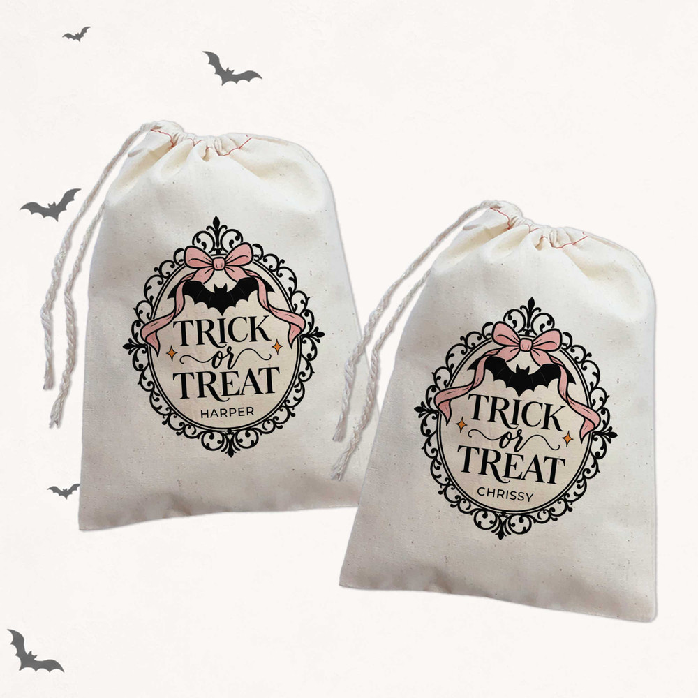Vintage Frame Halloween Trick or Treat Bags