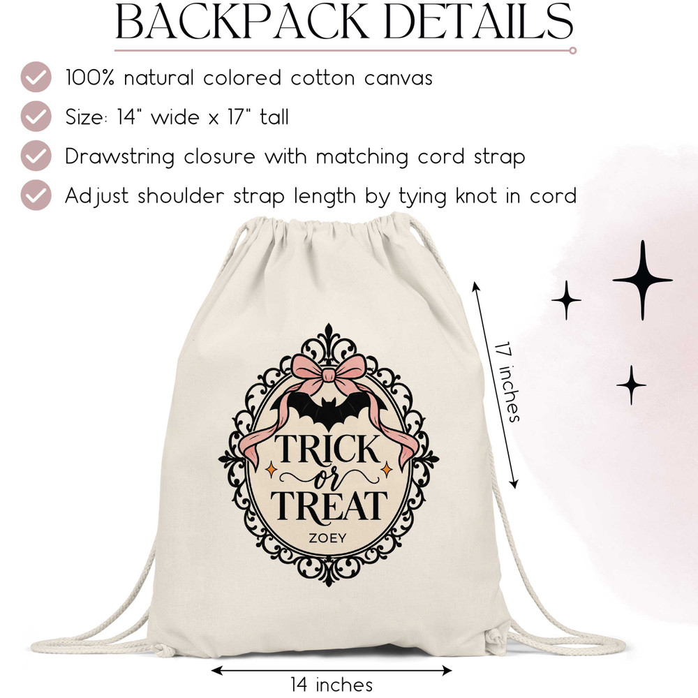 Vintage Frame Halloween Trick or Treat Bags
