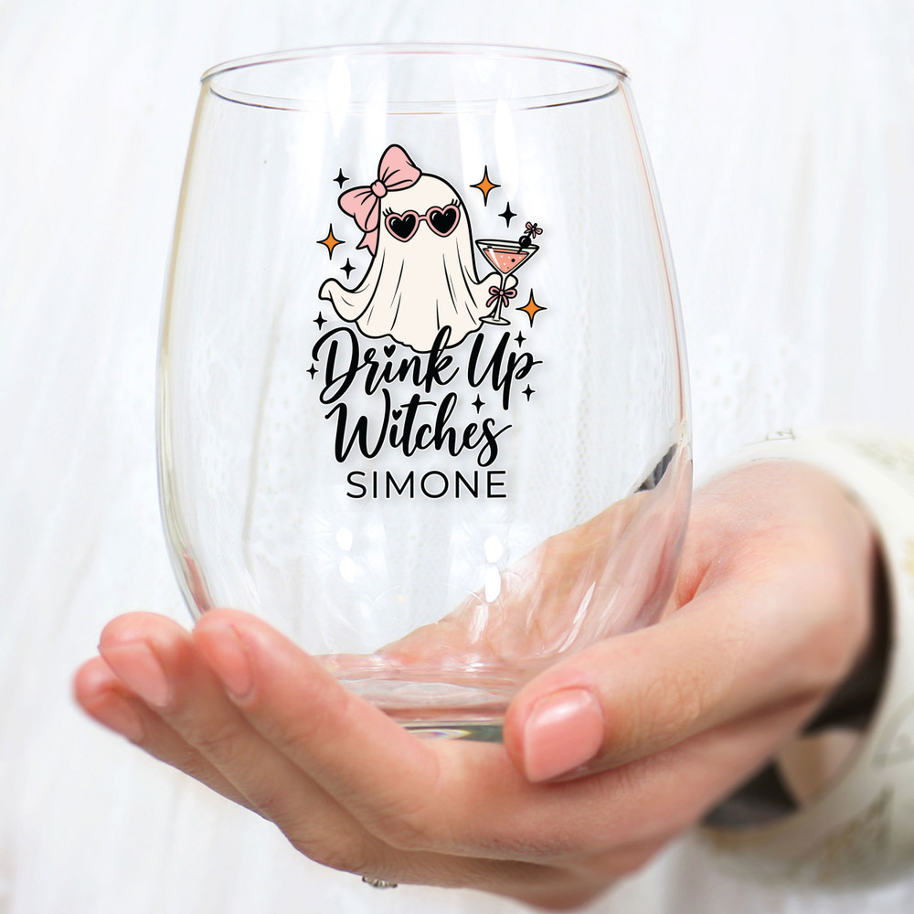 Ghostly Gals Shatterproof Wine Glass