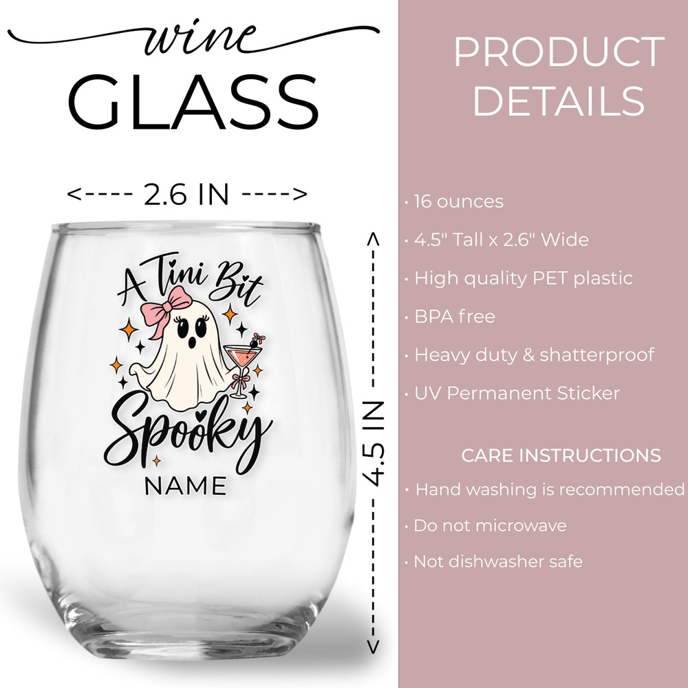 Ghostly Gals Shatterproof Wine Glass