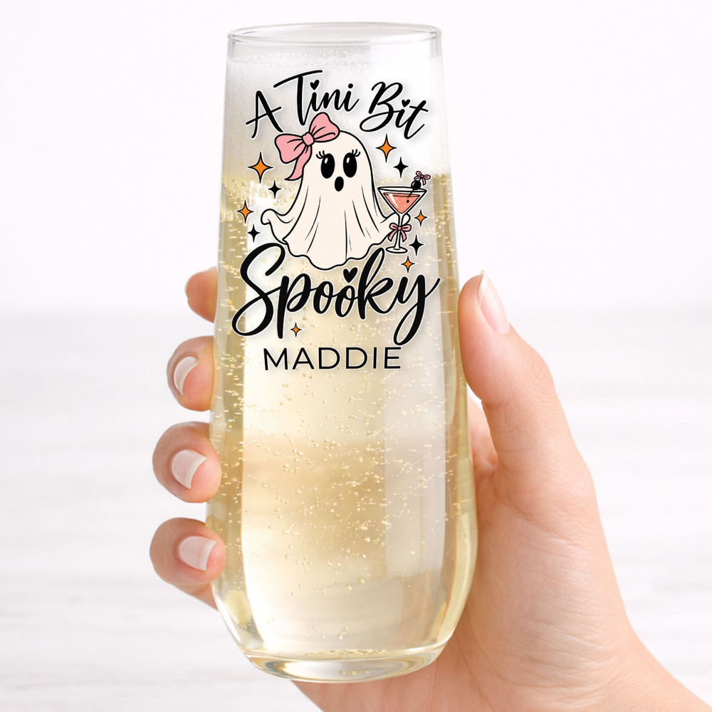 Ghostly Gals Champagne Flute