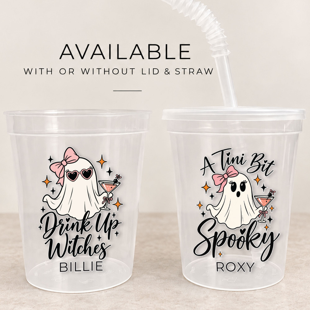 Ghosty Gals 16oz Clear Cups