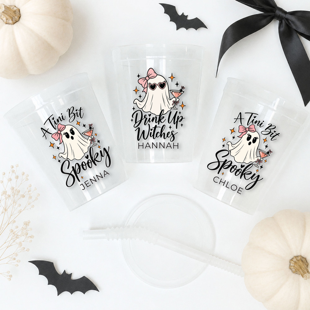 Ghosty Gals 16oz Clear Cups
