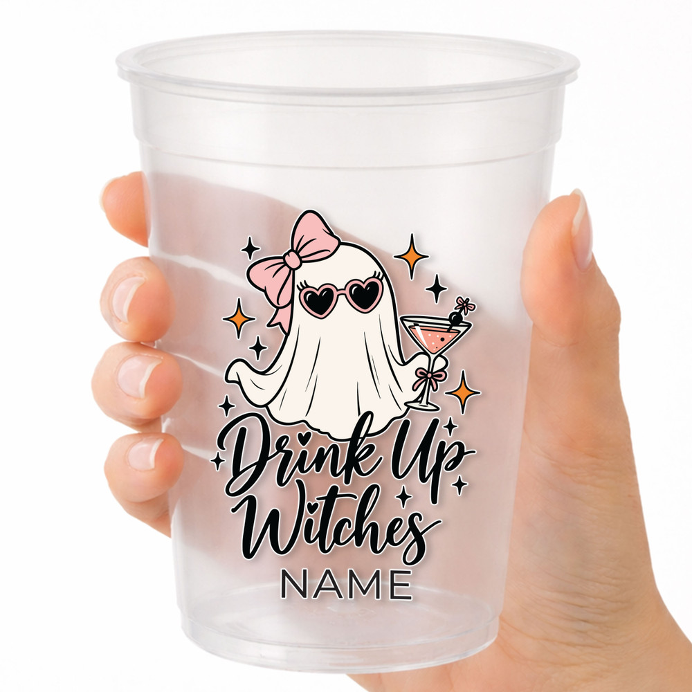 Ghosty Gals 16oz Clear Cups