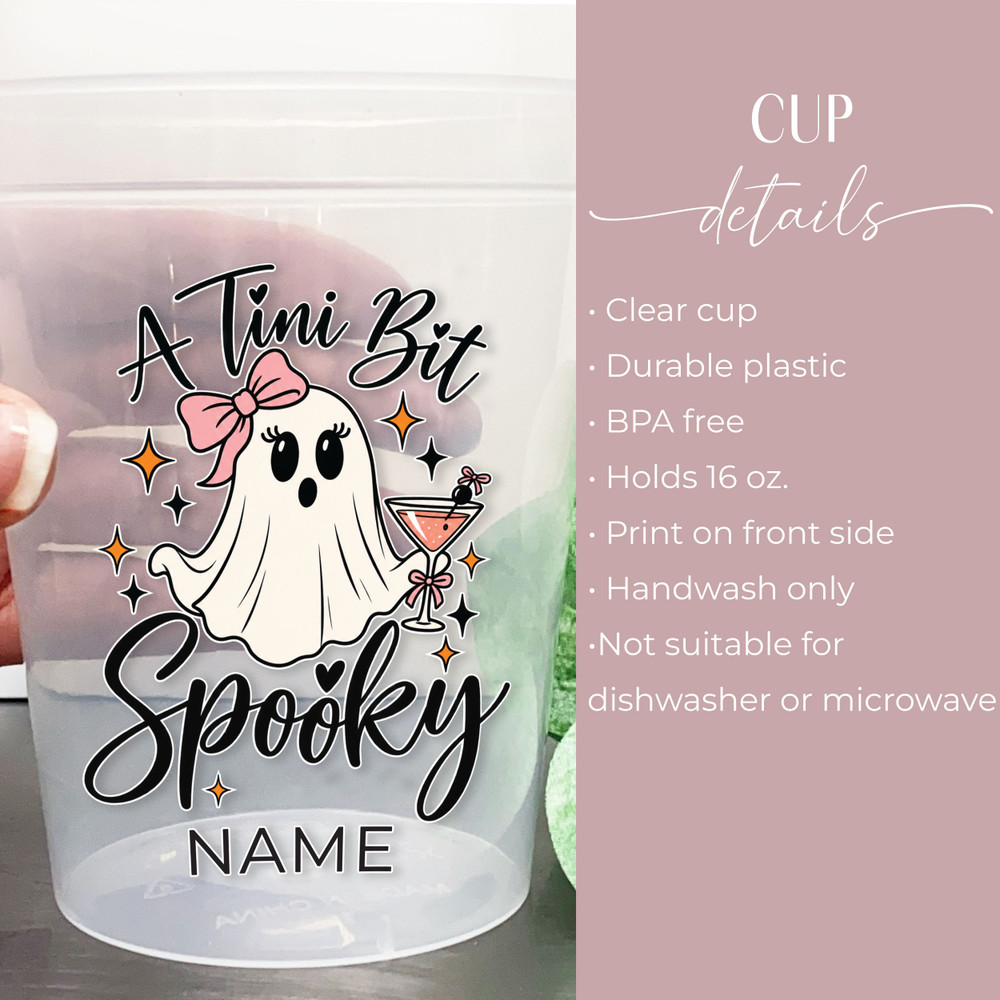 Ghosty Gals 16oz Clear Cups