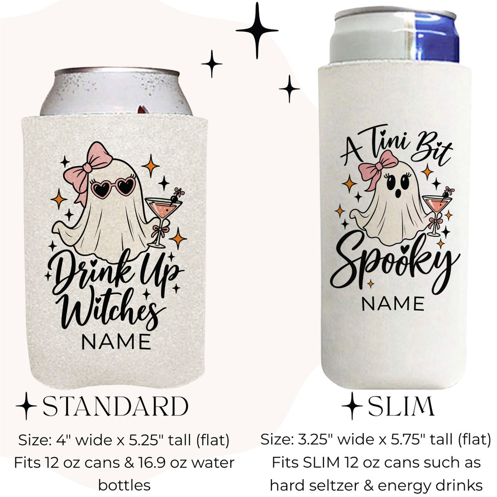 Ghosty Gals Halloween Can Coolers