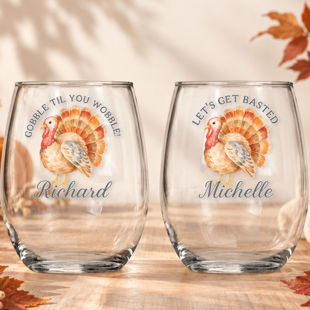 Turkey Talk Shatterproof Wine Glass