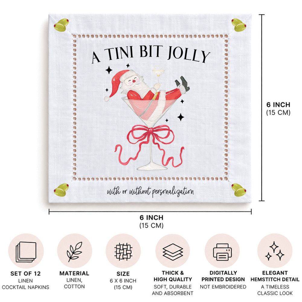 A Tini Bit Jolly Cocktail Napkins