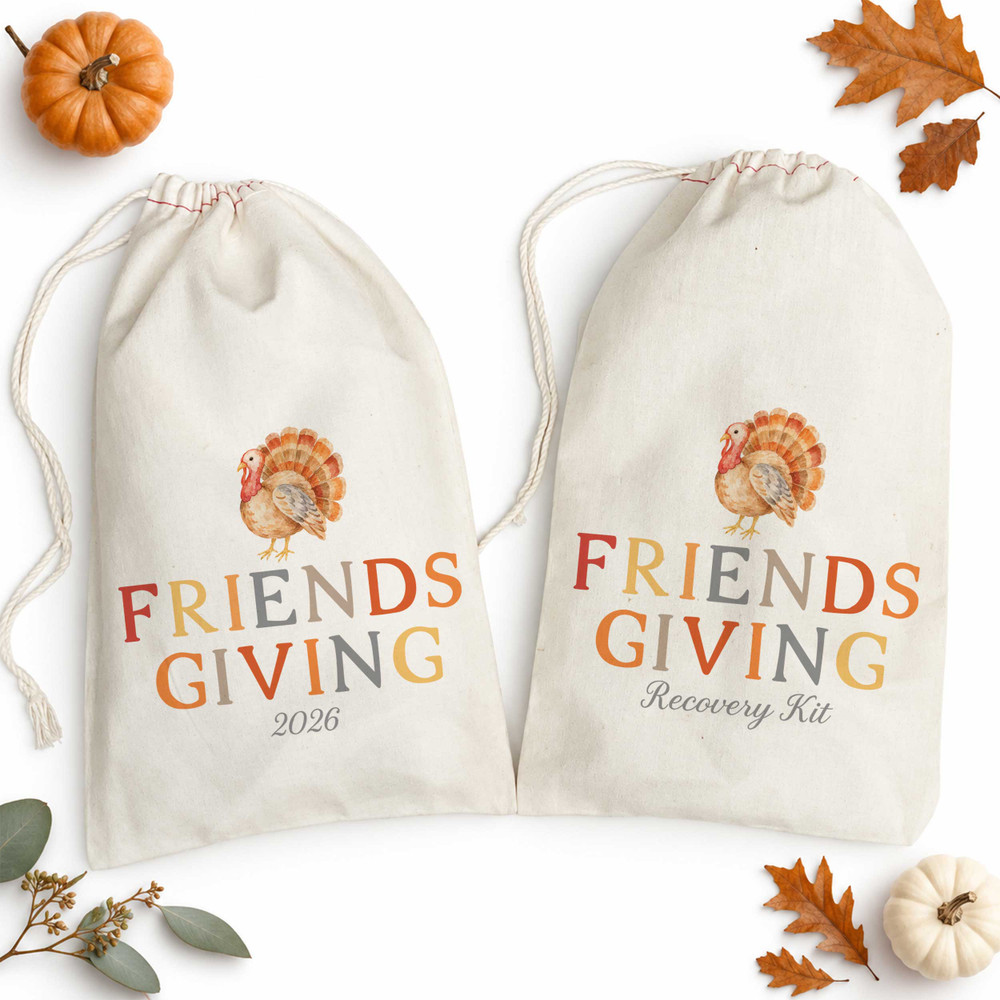 Turkey Time Friendsgiving Favor Bags