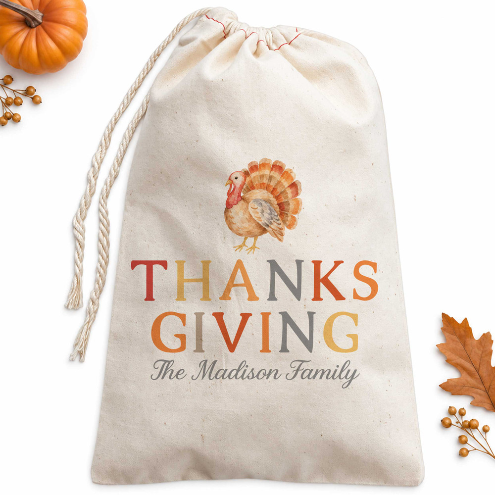 Turkey Time Thanksgiving Favor Bags