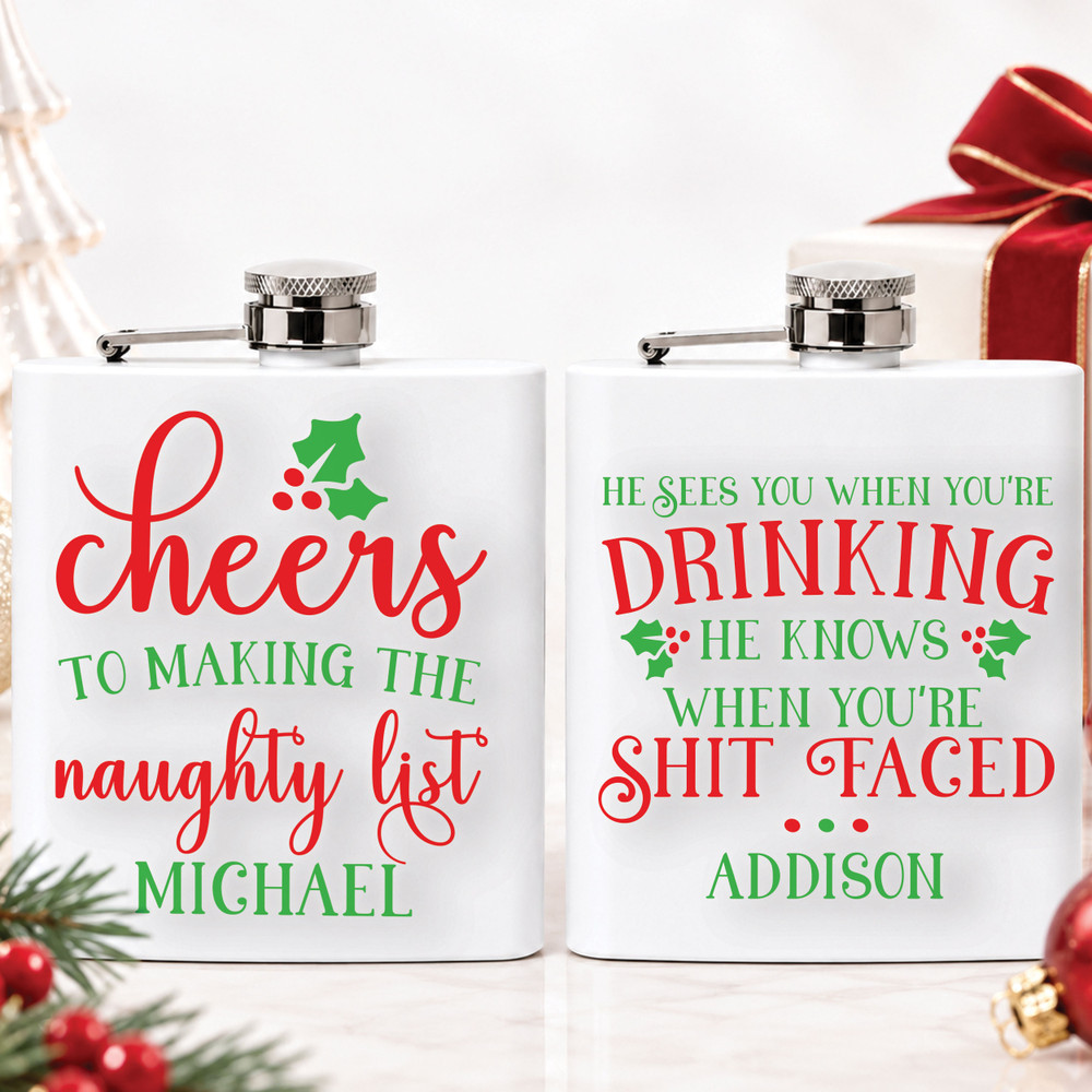 Naughty Christmas Flasks