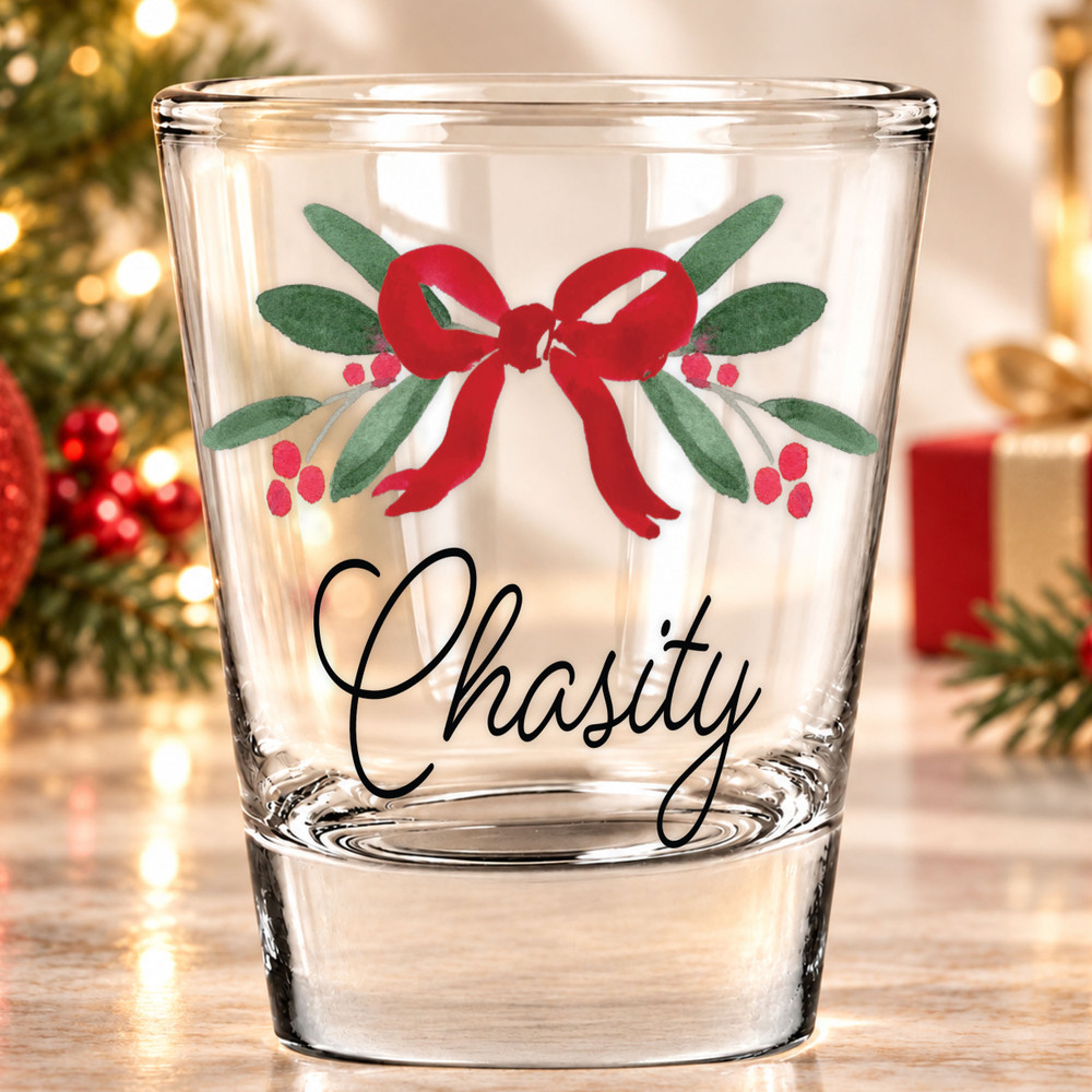 Merry Little Bow Shot Glasses