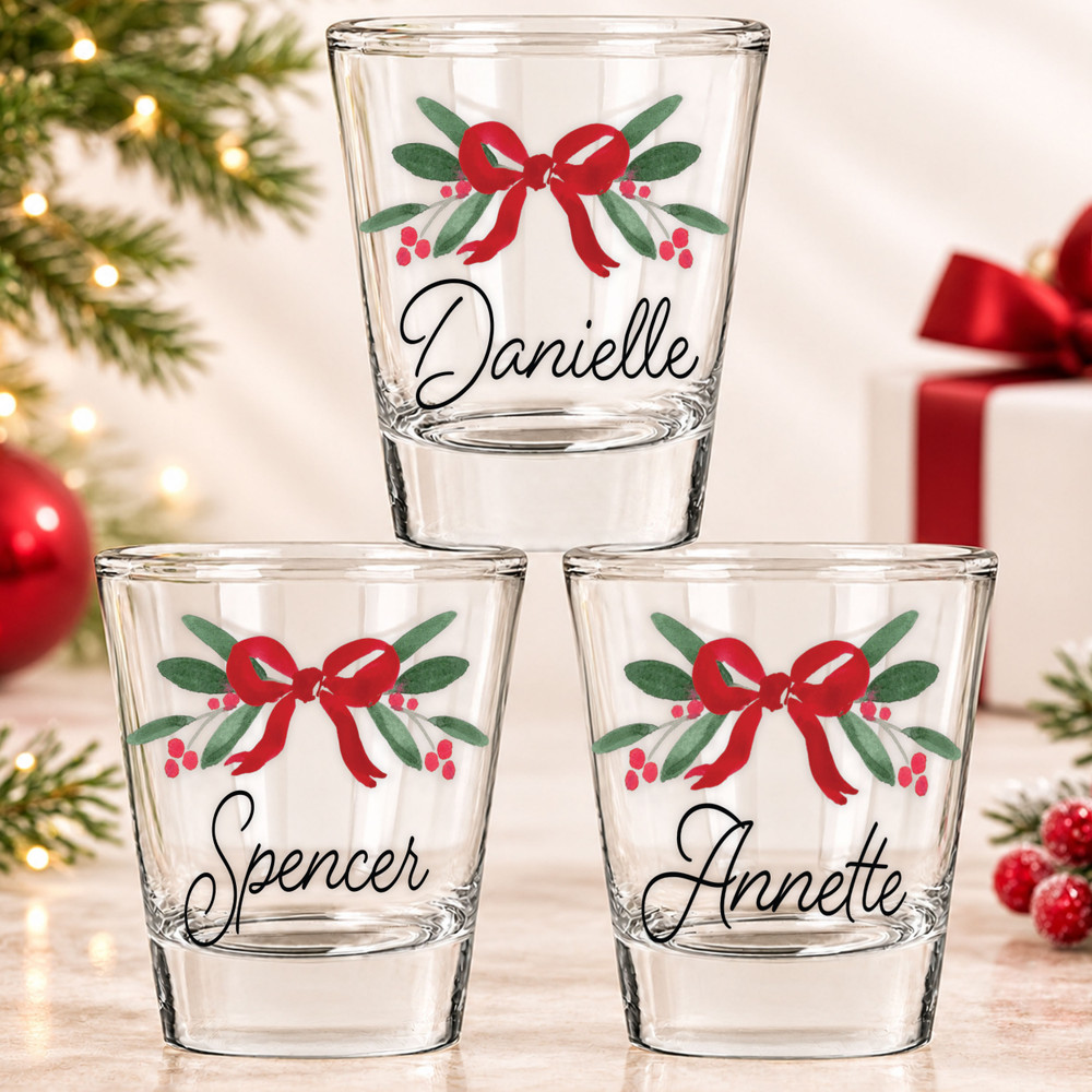 Merry Little Bow Shot Glasses