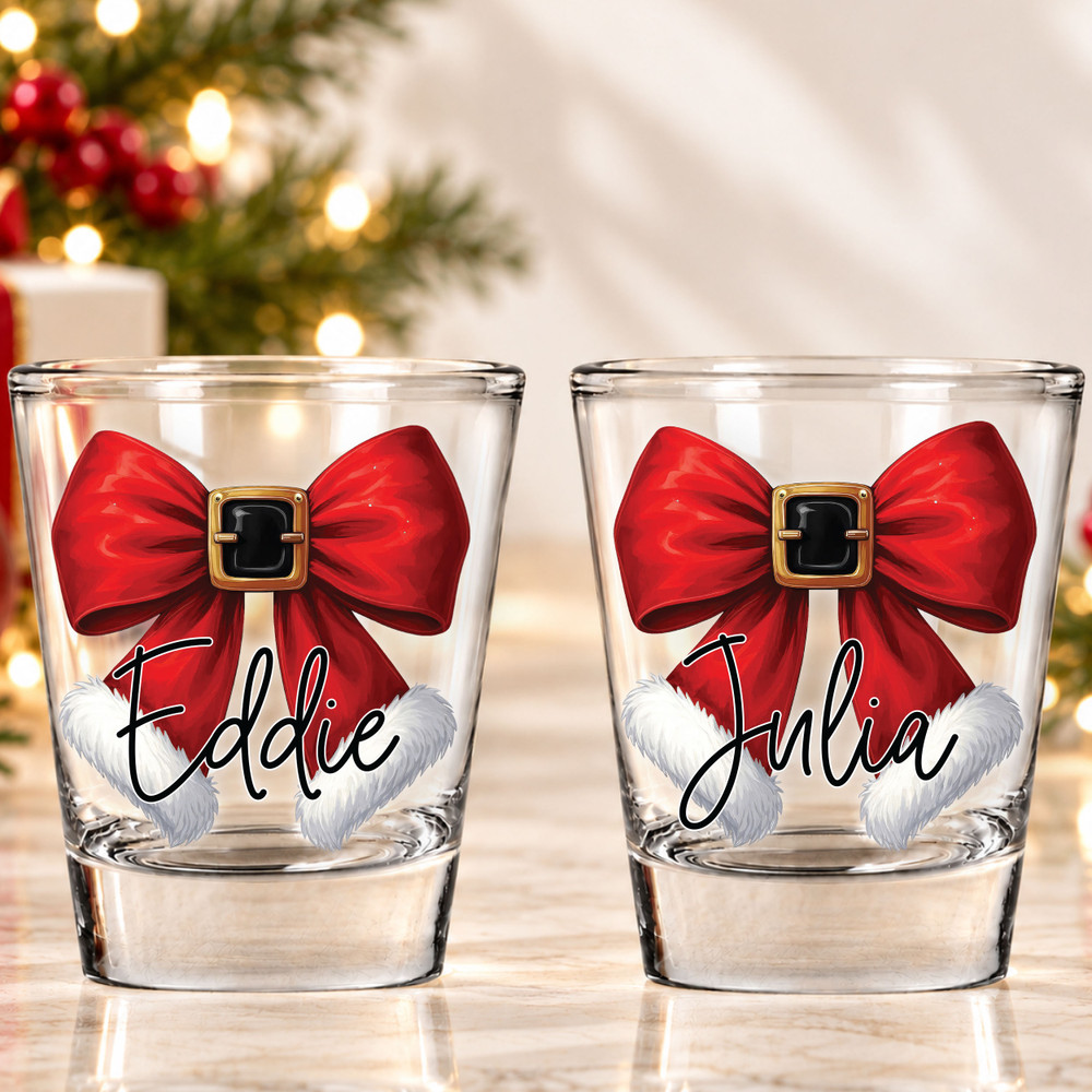 Santa Bow Shot Glasses
