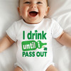 I Drink Shamrock Baby Shirt + Bib