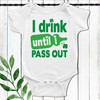 I Drink Shamrock Baby Shirt + Bib
