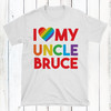 Personalized Rainbow Love Pride Kids T-Shirt: Gay Uncle