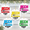 Jedi Star Wars Christmas Ornament - Personalized Star Wars Gifts - Custom Jedi Master and Jedi in Training Ornaments with Names