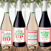 Funny Custom Christmas Wine Labels - Personalized Christmas Wine Bottle Stickers - Walking in a WINE-ter wonderland - Let's get ELFED up - Dashing and dancing until we get Blitzened - To Santa's Favorite Ho