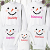 Personalized Holiday Snowman Family Sweatshirts