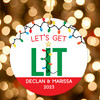 Let's Get Lit Funny Personalized Christmas Ornament - Custom Holiday Lights Ornament for Adults