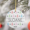 Rainbow Minimalist Winter Trees - Custom Christmas Ornament - Colorful Modern Holiday Tree Decorations