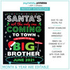 Printable Santa's Not The Only One Christmas Big Brother Pregnancy & Baby Announcement Sign (Editable - Instant Download!)