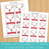 Red-Nosed Reindeer Custom Christmas Gift Labels